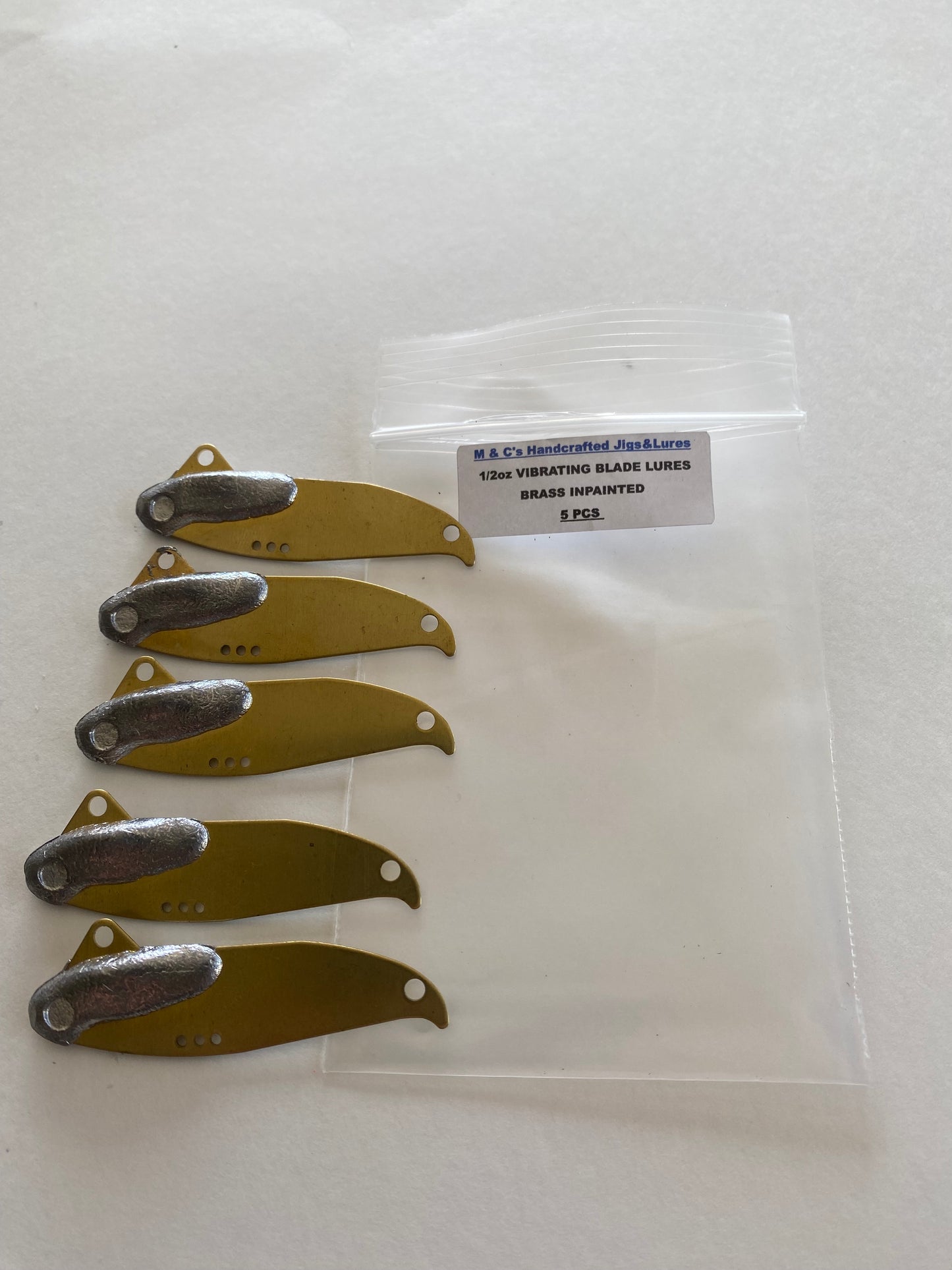 1/4oz or 1/2oz Vibrating Blades Nickel or Brass 5pcs.