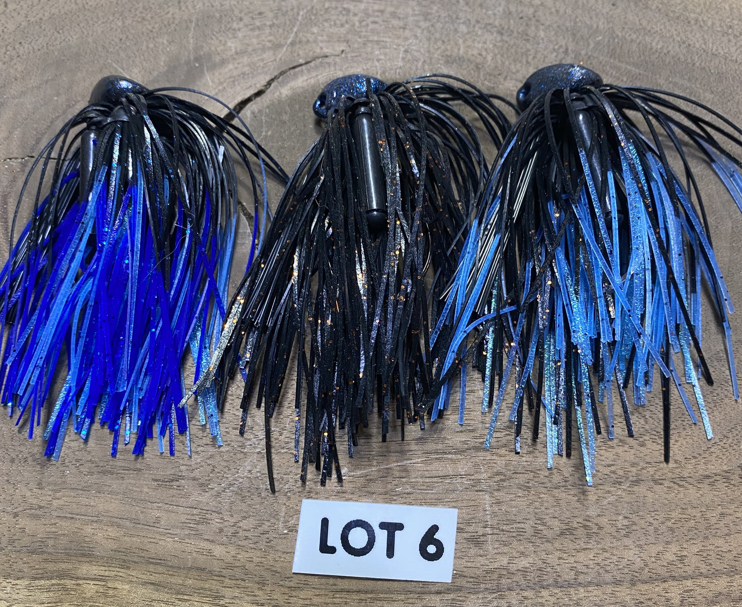 3/8oz Bass Brush Jigs Lots of 3. These jigs have 32786BLN Mustad Ultra Point hooks.