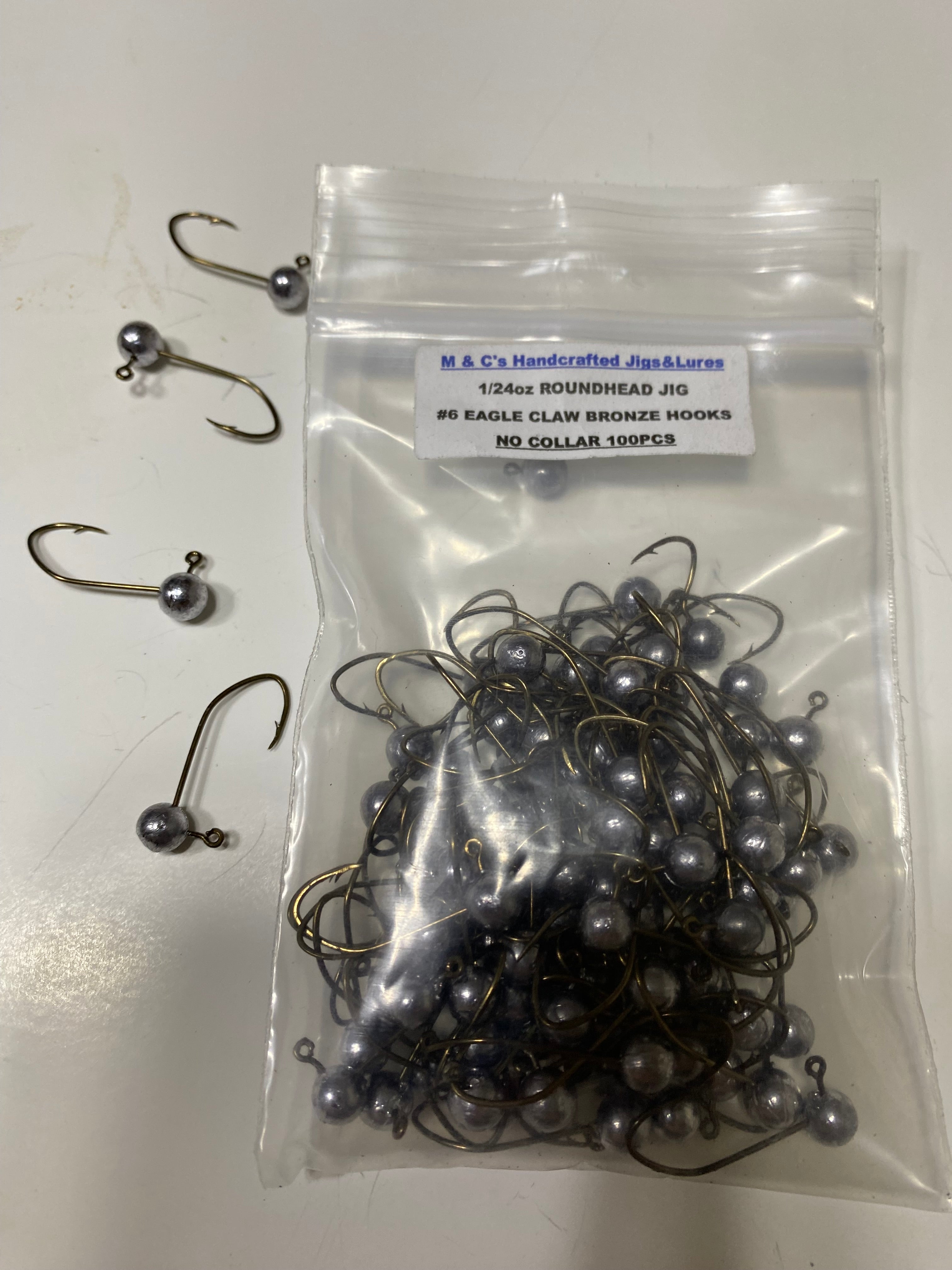 100Pcs Unpainted 116Oz Roundhead Jig No Collar And - 5u6qbb9