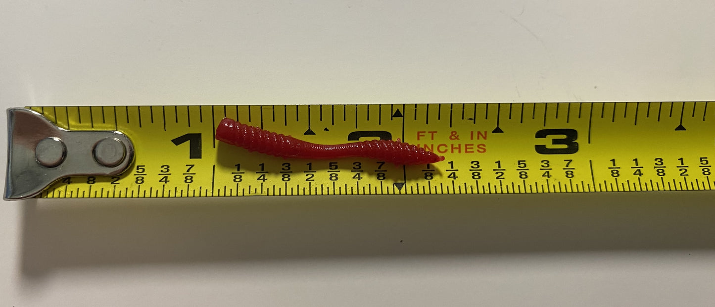 1.25 soft plastic tipsy worm