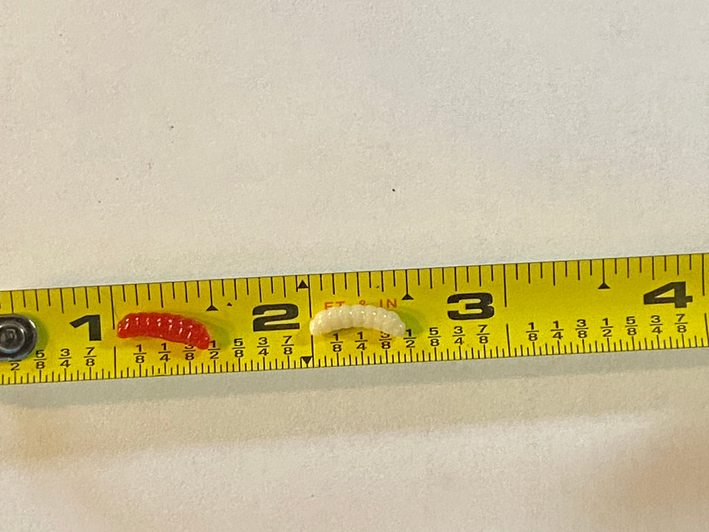 100x .5'' Soft Plastic Ice Fishing Lure Maggot Bait for Panfish