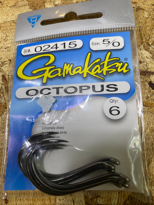 Gamakatsu Octopus #5/0 hooks Qty 6 per pack