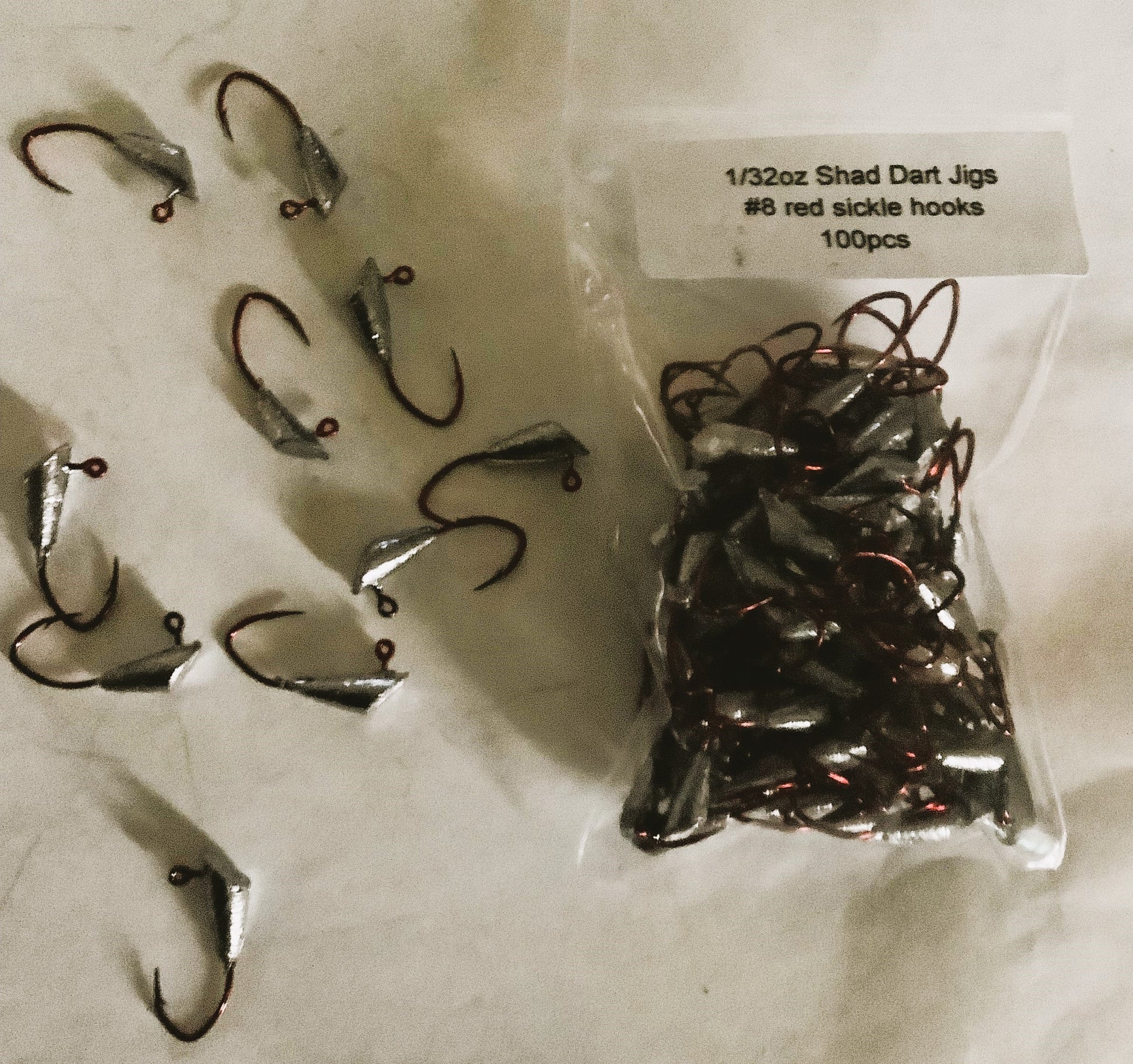 shad dart jigs 1/64, 1/32, 1/16, and 1/8 ounce 100 pcs – M & C's  Handcrafted Jigs & Lures