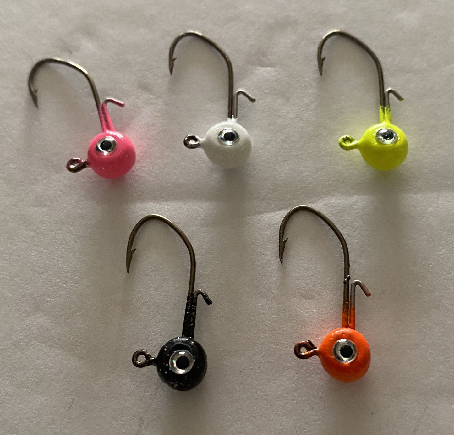 1/24oz freestyle jig heads painted different colors 10 pcs – M & C's  Handcrafted Jigs & Lures
