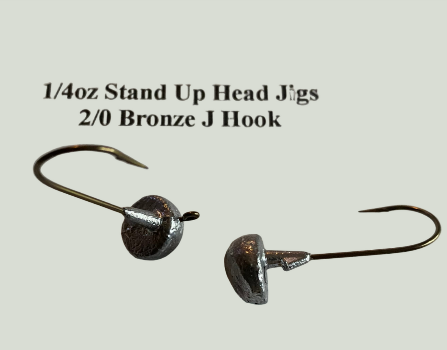 1/4oz Stand Up jig heads 2/0 Bronze J Hook 5pcs