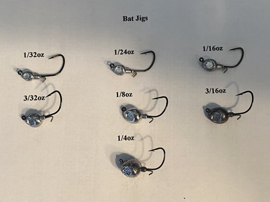 Bat Jigs for crappies 10 pack Lots of sizes