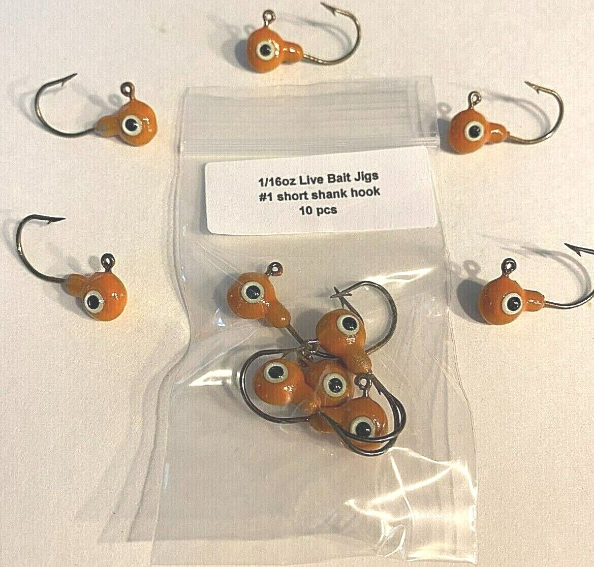 GLOW LIVE BAIT JIGS 5 SIZES AND DIFFERENT COLORS